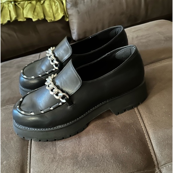 ASOS Black Chunky Loafers Size US Women’s 12- Never Worn - Picture 3 of 5